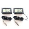 MooseLand Digital Compact LCD Thermometer with Outdoors Remote Sensor (2-Pack)
