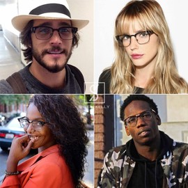 SHEEN KELLY New Beckham Glasses Frame Vintage Brand Design Myopia Optical Semi Rimless Clear Lens Lenses, 2