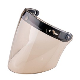 VCOROS Universal 3-Snap Flip Up Visor Shield Lens for Retro Open Face Motorcycle Helmet(Light Black)