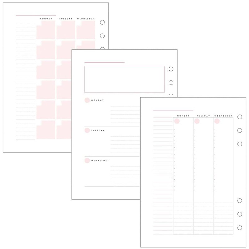 Mizutama A5 Marks Organizers Pattern ODR-DC18-A Binder Trial Refill