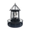 CALIDAKA LED Solar Powered Lighthouse,360 Degree Rotating Lamp Waterproof Garden