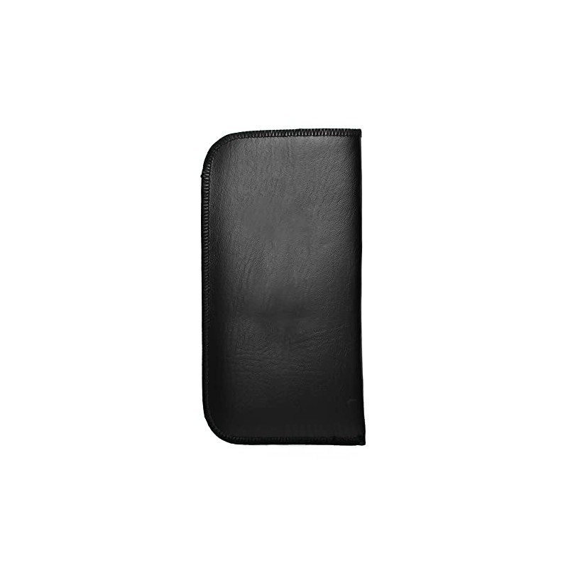 Calabria Eye Glasses Case Soft Black Vertical Pocket Clip Men/Women