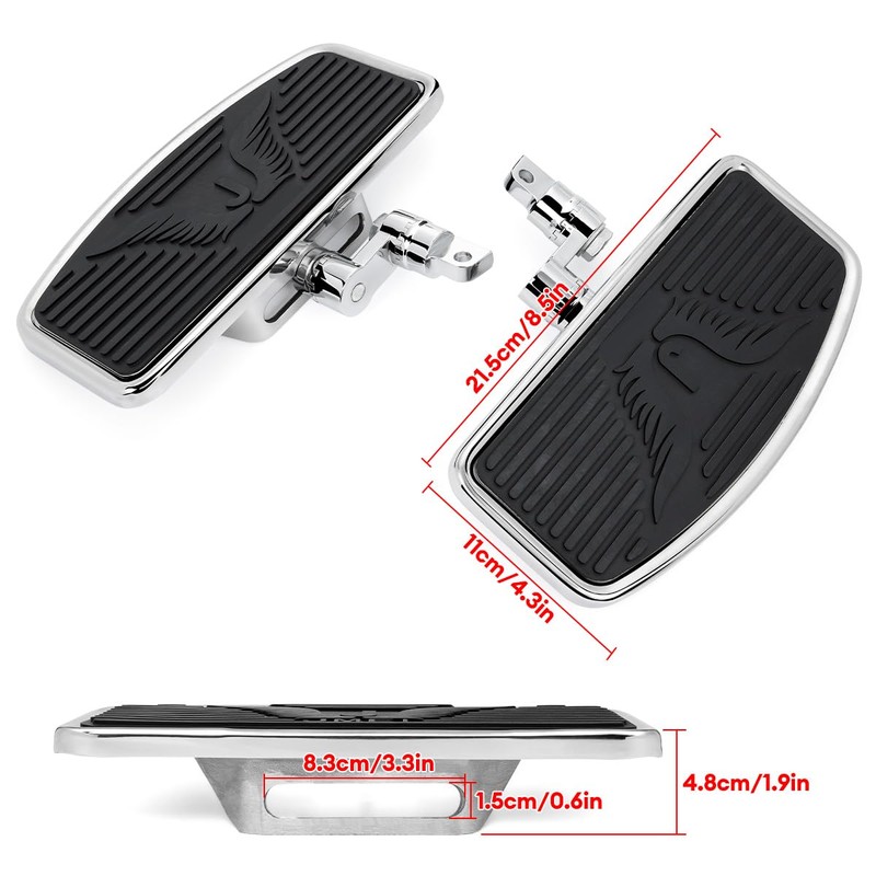 Adjustable Motorcycle Floorboards Front Footboard Pedals Foot Pegs for Harley