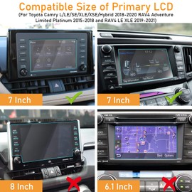TTCR-II Compatible with 2019-2022 Toyota RAV4 LE XLE Screen Protector, for 2015-2018 RAV4 Screen Protector 7 Inch Camry Touchscreen Foil 2018-2020