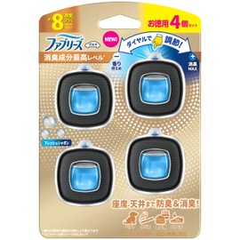 Febreze Car Air Freshener Easy Clip Deodorizing Ingredients Highest Level Fresh Soap 0.9 fl oz (2.5 ml) x 4 Packs