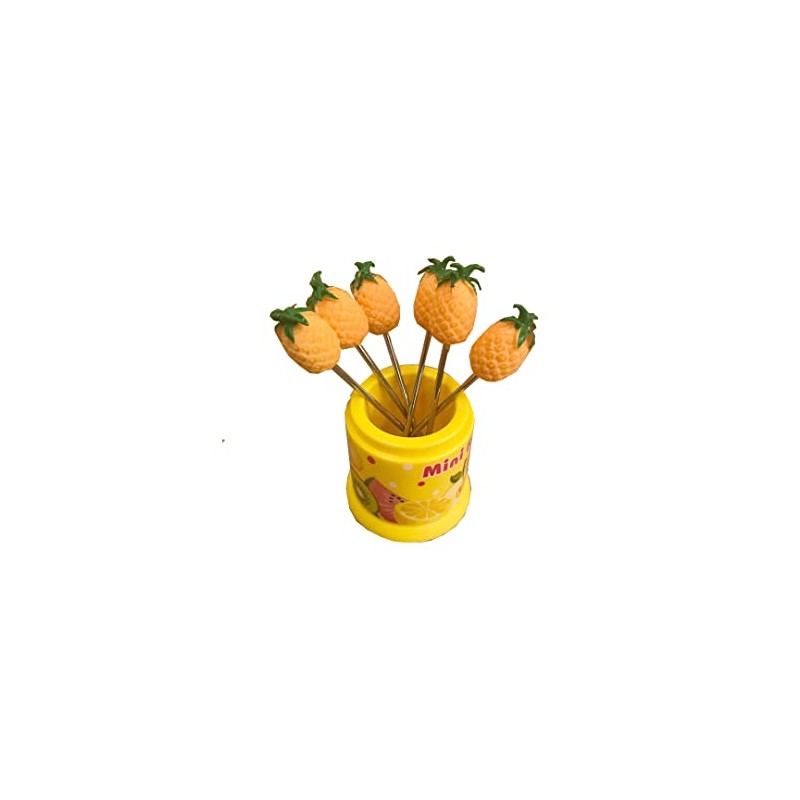 Aleissi | Tenedor, Palillo de Mini Frutas Set 6pz Acero