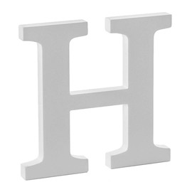Libetui 20cm große Buchstabe H Dekobuchstabe H Home Deko Haus Dekoration Wohnzimmer Kinderzimmer Deko Geburtstag Party Hochzeit Café Farbe Weiß freistehend bemalbar