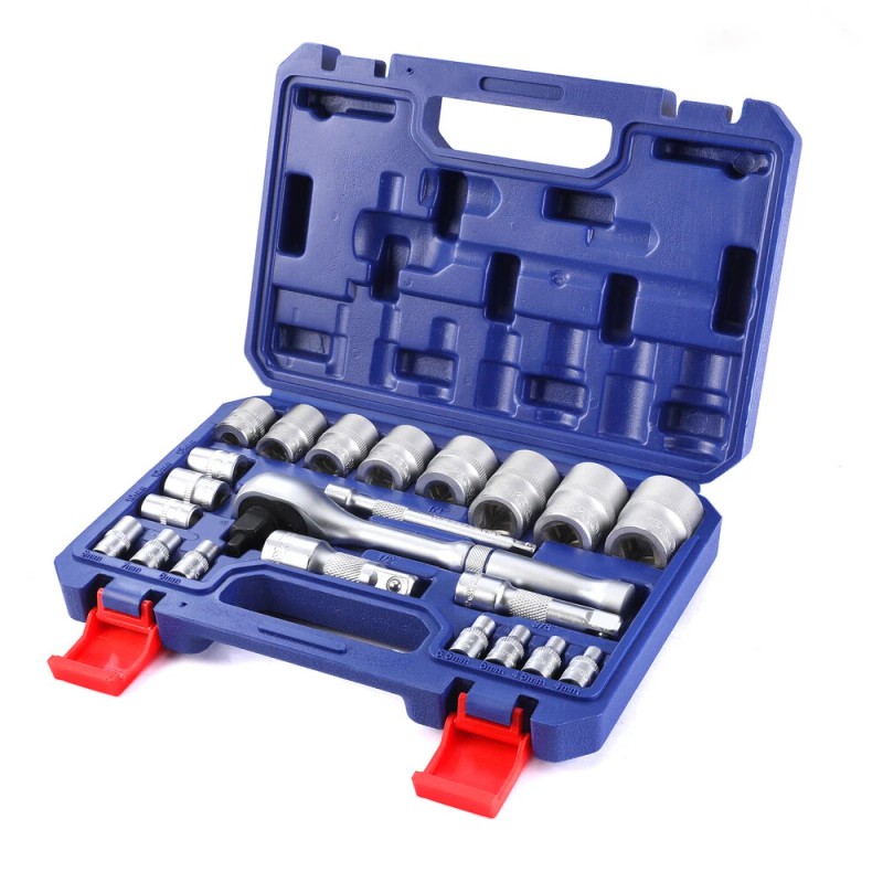 WORKPRO 22-Piece Socket Set 1/4, 3/8, 1/2 Inch Drive Socket