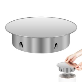 Chimney Hole Cover, Stove Pipe Cover, End Cover, 150 mm, Chimney Closure, Stainless Steel Chimney Cover, Round Stove Hole Lid for All-Round Stove Pipes, Wall Lining Lid