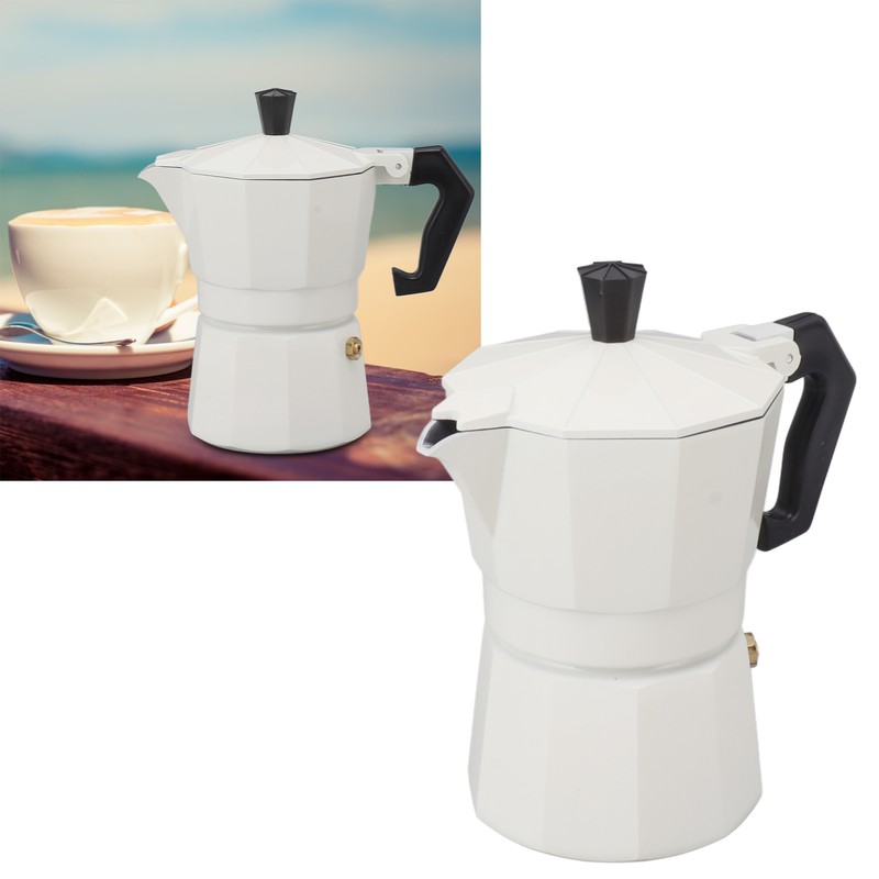 Stovetop Moka Pot Italian Hand Brewed Coffee Maker Aluminum Alloy