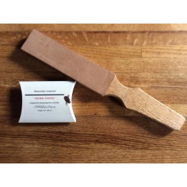 Leather Strop for Razor & Knife Sharpening + Compound
