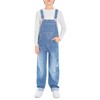 Haloumoning Boys Denim Bib Overalls with Adjustable Straps and Convenient