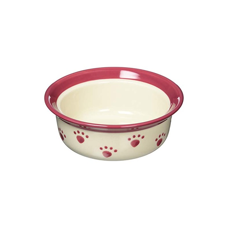 Pet rageous designs Dog Tableware, Pet Paw, Dog Bowl, Plum