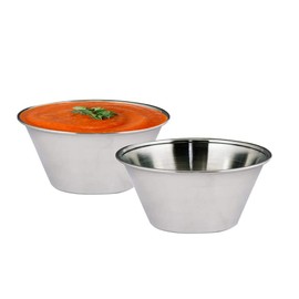 Kosma Set of 24 Stainless Steel Condiment Cups | Sauce Salad Dressing Ramekin Cups | Dip Bowls | Seasoning Bowl - 1.5 oz/45 ml