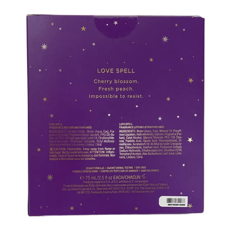 Set Victoria Secret Love Spell Crema Y Body Locion 75ml