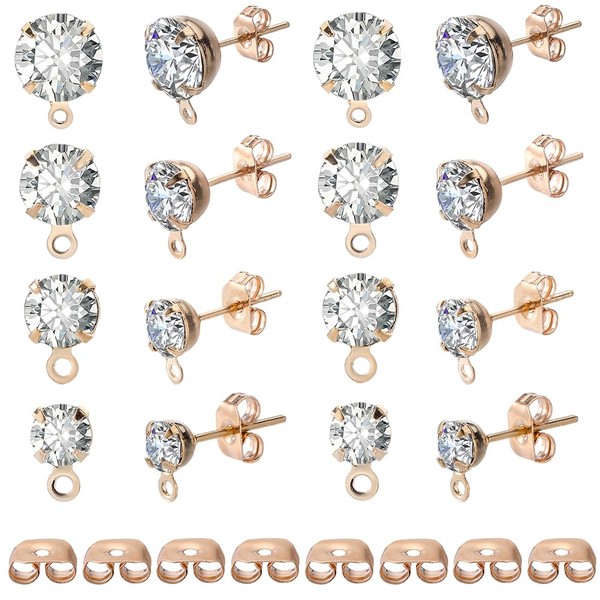 SOFPLATE 1 Box 160Pcs 4mm 5mm 6mm 8mm Rhinestone Earring