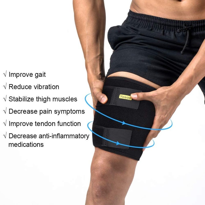 Yosoo Health Gear Adjustable Thigh Support Breathable Thigh Brace with