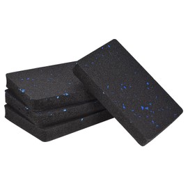 sourcing map Treadmill Mat-4.7"x3.2" Exercise Equipment Mat for Floor Protection Sound Reduction, Black Blue 4Pcs