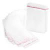 RUBY Pack of 200 Clear Plastic Cellophane Bags with Self
