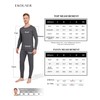 Ekouaer Men Thin Thermal Underwear Set Soft Long Johns Set