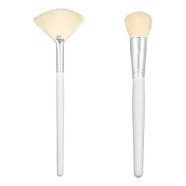 Brochas Faciales Abanico Y Oval. 2 Pzas.