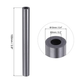 MECCANIXITY 2pcs Graphite Tube Graphite Stir Rod Stick Crucible Stir Stick 5mmx10mmx100mm for Stirring Liquid Metals,Melting,Casting