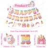 EASY JOY Unicorn Happy Birthday Banner 3 PCS Rainbow Unicorn