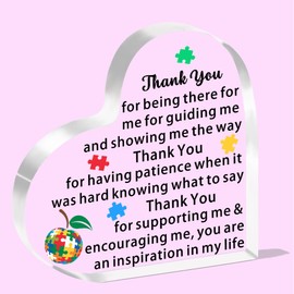 SDOFY Autism Teacher Appreciation Gifts SEN Special Education Teacher Gifts Autism Awareness Acrylic Plaque Thank You Gift for Autism Teachers