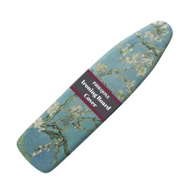 PJHEQOXE Oil Painting Style Ironing Board Cover Magic Sticker Non Stick Scorch and Stain Resistant with Elasticized Edges Applicable Standard Size Iron Board Cover （Blue）