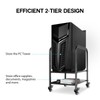 360Tonics Computer Tower Floor Stand, Height Adjustable PC Stand, 2-Tier