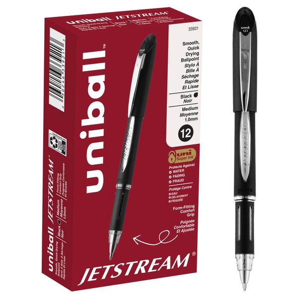 Uni-Ball uniball Jetstream Stick Ballpoint Pen, Bold 1 Mm, Black