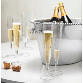MARIPOSA Bellini Flutes 2 Gift Box Handblown Champagne Set, One Size, Clear