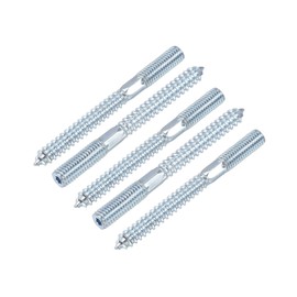 sourcing map Double Ended Screws (M10 Thread 100mm Long) 5pcs, Hanger Bolts Self-Tapping Double Sided Screws - for Home Repairs