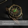 Dentily Classic Mechanical Hand-Wind Watch Men's Skeleton Watch Leather Strap