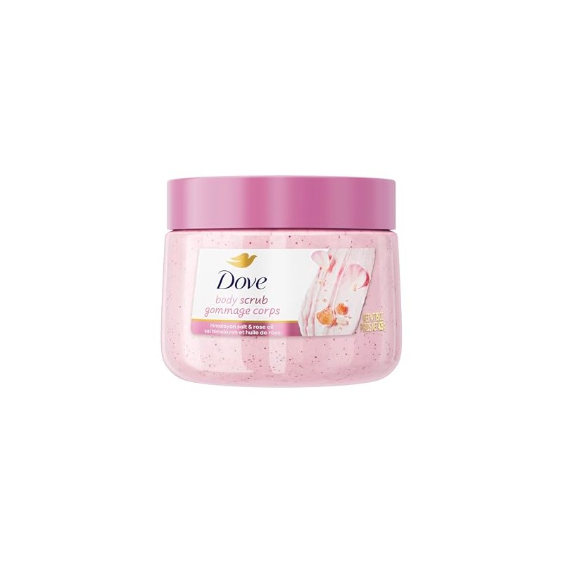 Dove Himalayan Salt & Rose Oil Body Scrub Exfoliates and