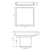Matte Black Square Shower Drain, HIDROP SUS 304 Stainless Steel