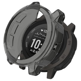 KeeFos TPU Hülle Kompatibel mit Garmin Instinct 2S, Stoßdämpfend Schutzhülle Silikon Ultradünne Flexibles Kratzfest Gehäusefür Garmin Instinct 2S (Schwarz)