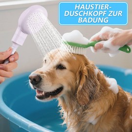 Funalix Haustier Wasserhahn Sprüher,Tragbarer Spülbecken Sprühschlauch,Haustier Duschkopf,Gummi Handbrause, für Baby, Haustieren, Haarwaschen, Spülen（Weiß）