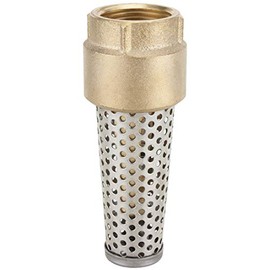 H2O PRO Brass 1 Inch Foot Valve for Well Jet Pumps, Maintains Pump Prime and Strainer Filters Out Debris - Model 148117