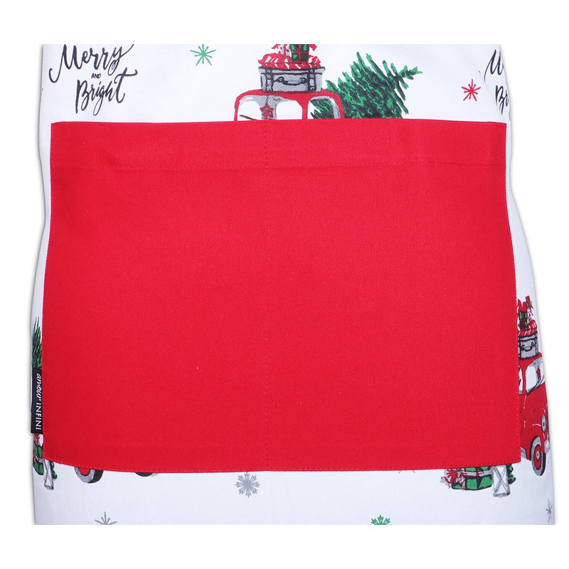 AMOUR INFINI Cotton Womens Apron for Kitchen, Grilling, Baking with