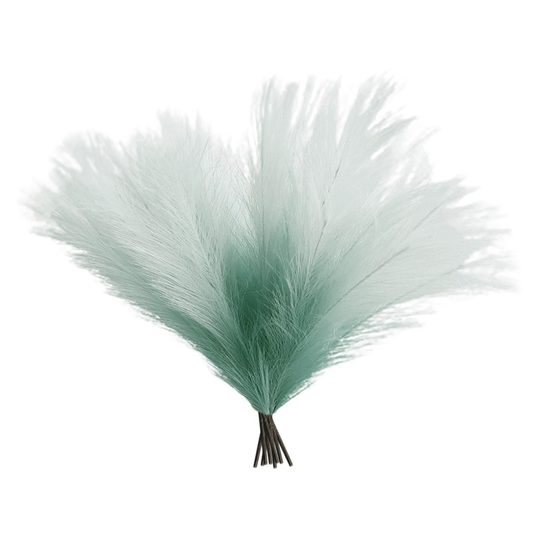 8Pcs Artificial Pampas Grass Versatile Decorative Gradient Green Modern Vase