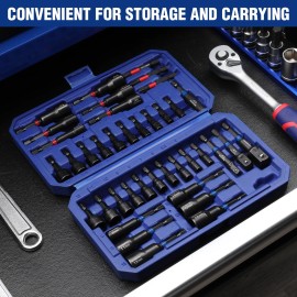 WORKPRO 39-Piece Magnetic Nut Driver Set SAE& Metric Cr-V Steel Power Nut Driver