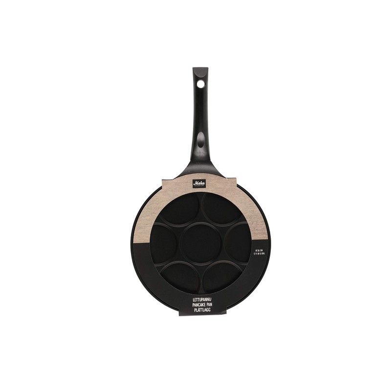 Maku Pancake Pan Diameter 26 cm 7-Hole Cast Aluminium Pan
