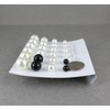 White Cream Black Earrings 12 Pair Set Pack Graduated Faux