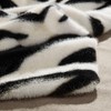 blunique Luxury Faux Fur Heated Blanket Electric Throw - Zebra