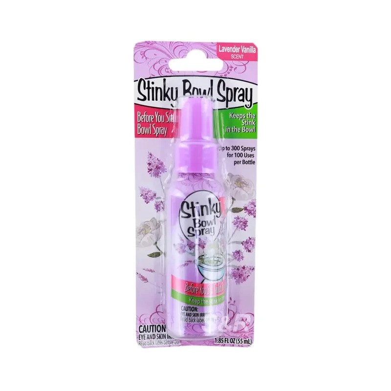Stinky Bowl Spray Lavender Vanilla Scent 1.85 Oz - 8
