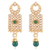 Efulgenz Conjunto de joyería india, gargantilla Kundan de perlas de