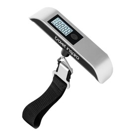 Travel Inspira Luggage Scale, Digital Luggage Scales, Baggage Scale with Backlit LCD Display,110LB / 50KG, Battery Included(Silver)