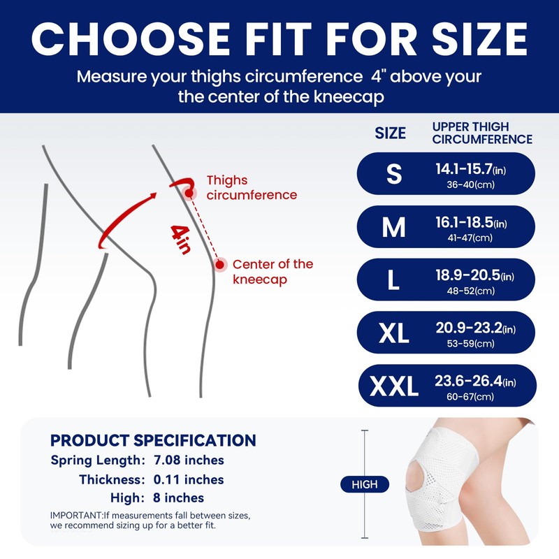 Knee Brace for Meniscus Tear, Knee Pain,ACL, Adjustable Breathable Knee
