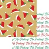Caspari Santa Hat Toss Reversible Christmas Gift Wrapping Paper -